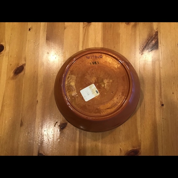 VINTAGE NITTSJO SWEDEN POTTERY PLANTER 1981 REDWARE FLORAL MORIAGE - Picture 7 of 10